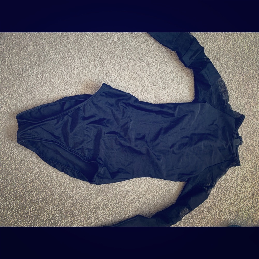 Black dance leotard